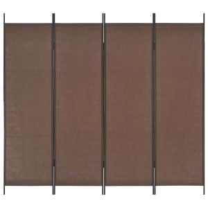 4-panel Room Divider Brown 200x180 Cm