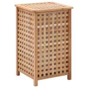 Laundry Bin 39x39x65 Cm Solid Walnut Wood