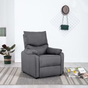 Tv Recliner Dark Grey Fabric