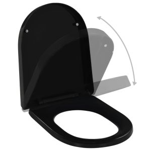 Soft-close Toilet Seat With Quick-release Design Black
