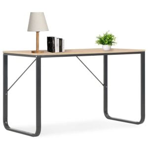 Stylish  Computer Desk Black And Oak 120x60x73 Cm