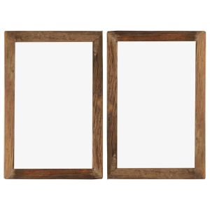 Photo Frames 2 Pcs 50x70 Cm Solid Reclaimed Wood And Glass