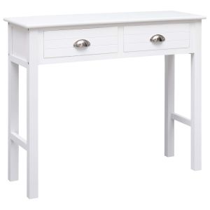Console Table White 90x30x77 Cm Wood
