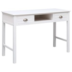 Writing Desk White 110x45x76 Cm Wood