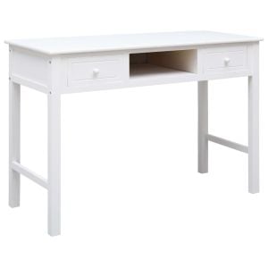 Writing Desk White 110x45x76 Cm Wood