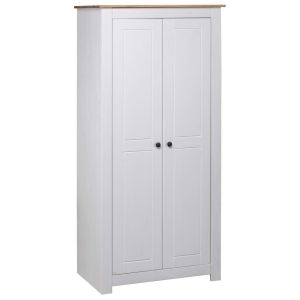 Wardrobe White 80x50x171.5 Cm Solid Pine Panama Range