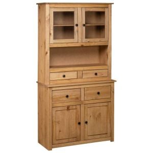 Highboard 93x40.5x180 Cm Solid Pine Panama Range
