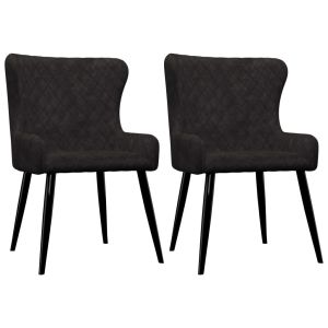 Dining Chairs 2 Pcs Velvet Black
