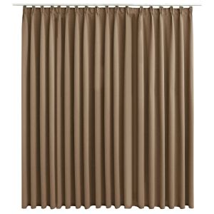 Blockout Curtain With Hooks Taupe 290x245 Cm