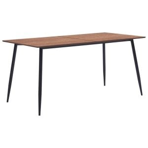 Dining Table Brown 160x80x75 Cm Mdf