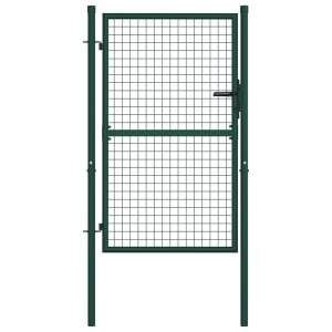 Fence Gate Steel 100x125 Cm Green