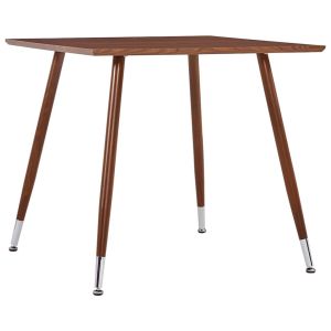 Dining Table Brown 80.5x80.5x73 Cm Mdf