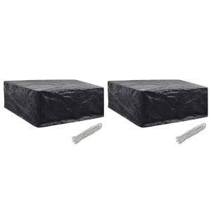 Garden Furniture Covers 2 Pcs 10 Eyelets 260x260x90 Cm