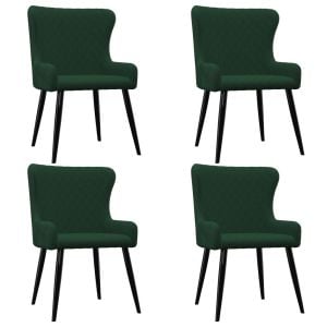 Dining Chairs 4 Pcs Green Velvet