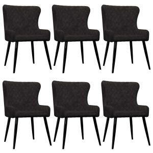 Dining Chairs 6 Pcs Black Velvet