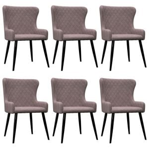 Dining Chairs 6 Pcs Pink Velvet