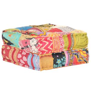 Pouffe 60x70x36 Cm Patchwork Fabric