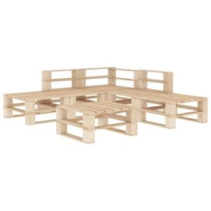 Pallets Wood 6 Piece Garden Lounge Set