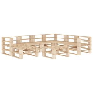 Pallets Wood 8 Piece Garden Lounge Set
