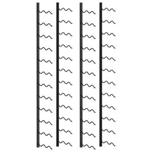 Wall-mounted Wine Racks For 48 Bottles 2 Pcs Black Iron