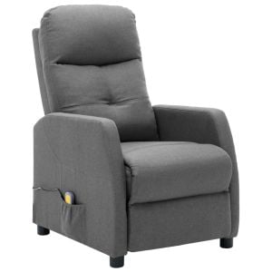 Massage Recliner Light Grey