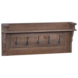 Wall Mounted Coat Rack 80x17x35 Cm Solid Teak Wood