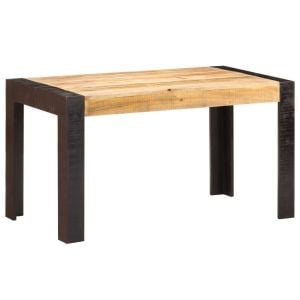 Dining Table 140x70x76 Cm Solid Rough Mango Wood