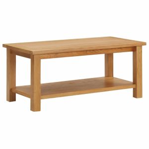Coffee Table 90x45x40 Cm Solid Oak Wood