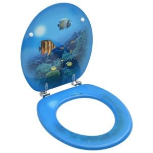 Toilet Seat With Lid Mdf Deep Sea Design