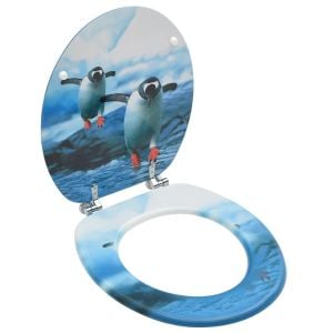 Toilet Seat With Lid Mdf Penguin Design