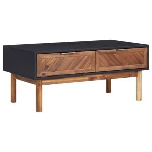 Coffee Table 90x50x40 Cm Solid Acacia Wood And Mdf