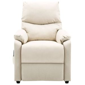 Massage Chair Recliner Sofa Cream Fabric