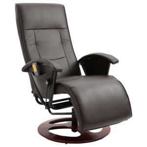 Massage Chair Brown Faux Leather