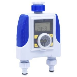 Electronic Dual Outlet Water Timer With Rain Delay