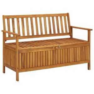 Garden Storage Bench 120 Cm Solid Acacia Wood
