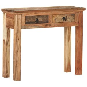 Console Table 90.5x30x75cm Solid Acacia Wood And Reclaimed Wood