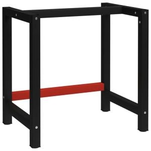 Work Bench Frame Metal 80x57x79cm Black Red