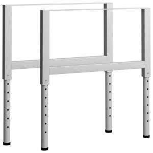 Adjustable Work Bench Frames 2 Pcs Metal 85x(69-95.5)cm Grey