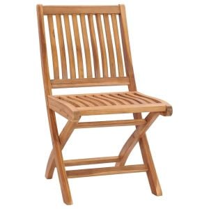 Folding Garden Chairs 2 Pcs Solid Teak Wood