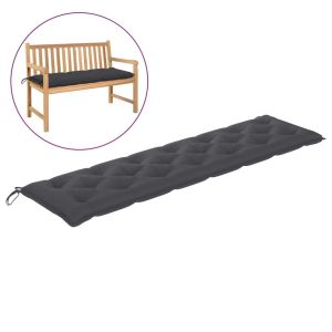 Garden Bench Cushion Anthracite 200x50x7 Cm Fabric