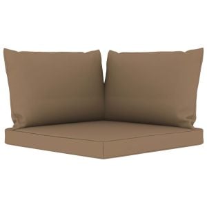 Pallet Sofa Cushions 3 Pcs Taupe Fabric