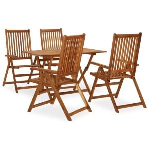 5 Piece Solid Acacia Wood Garden Dining Set