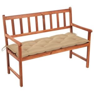 Garden Bench With Cushion Solid Acacia Wood 120 Cm