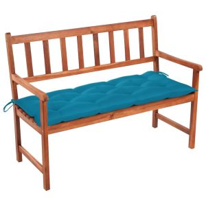 Garden Bench With Cushion Solid Acacia Wood 120 Cm