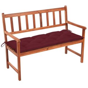 Garden Bench With Cushion Solid Acacia Wood 120 Cm