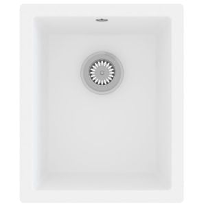 Kitchen Sink With Overflow Hole Granite - White