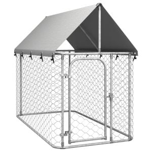 Outdoor Dog Kennel With Roof 200x100x150 Cm