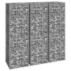 Gabion Raised Garden Beds 3 Pcs 30x30x100 Cm Iron