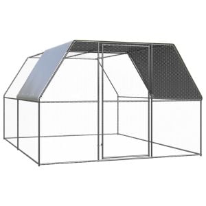 Outdoor Chicken Cage 3m x 2m x 2m Galvanised Steel