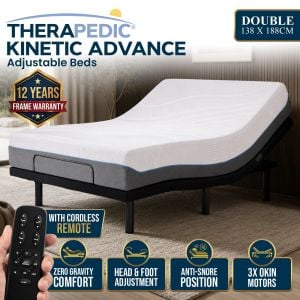Therapedic Kinetic Advance Adjustable Double Bed Base with Head Tilt